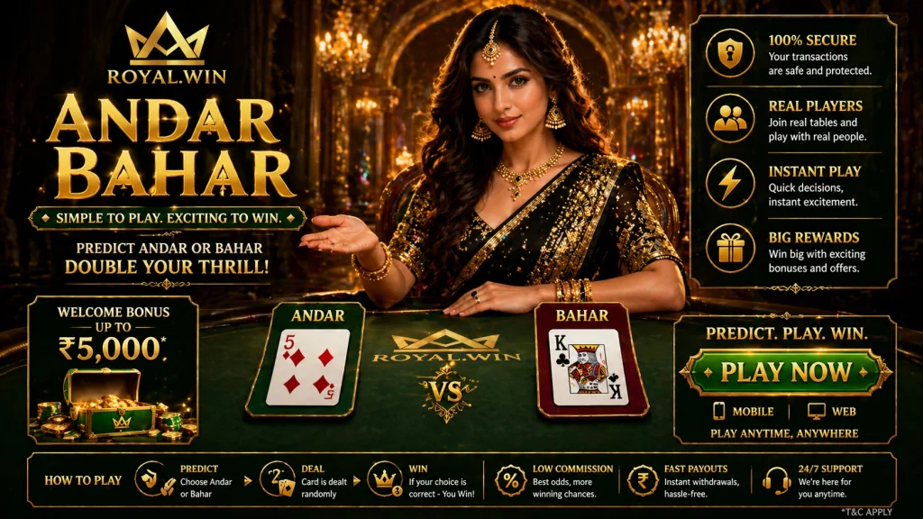 Royal Win Andar Bahar – Play Online and Win Real Money