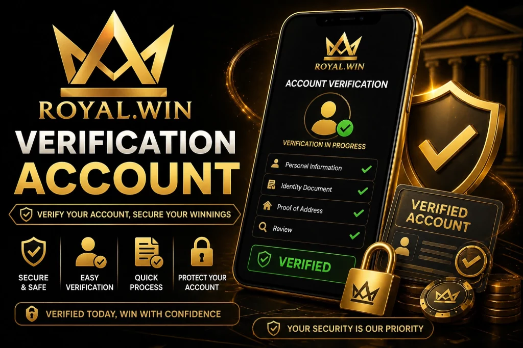 Royal Win account verification process with secure identity check and protected user account