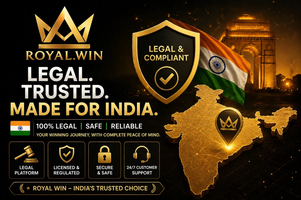 Royal Win legal platform in India with secure and licensed gaming environment